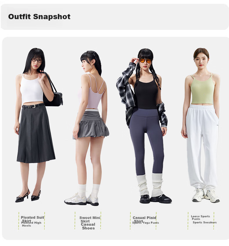 Ordifen Women's Camisole Tank Top, No Bra Needed, Covers Side Boob, Enhances Back, with Built-In Pads, Breathable Sports Bra for Fitness And Outer Wear 16