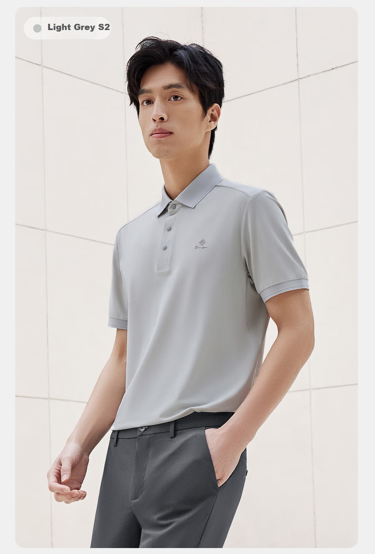 Hodo Ice Skin Ice Silk Short Sleeve Polo Shirt Strong Cooling Antibacterial Stretch Collar T-Shirt 16