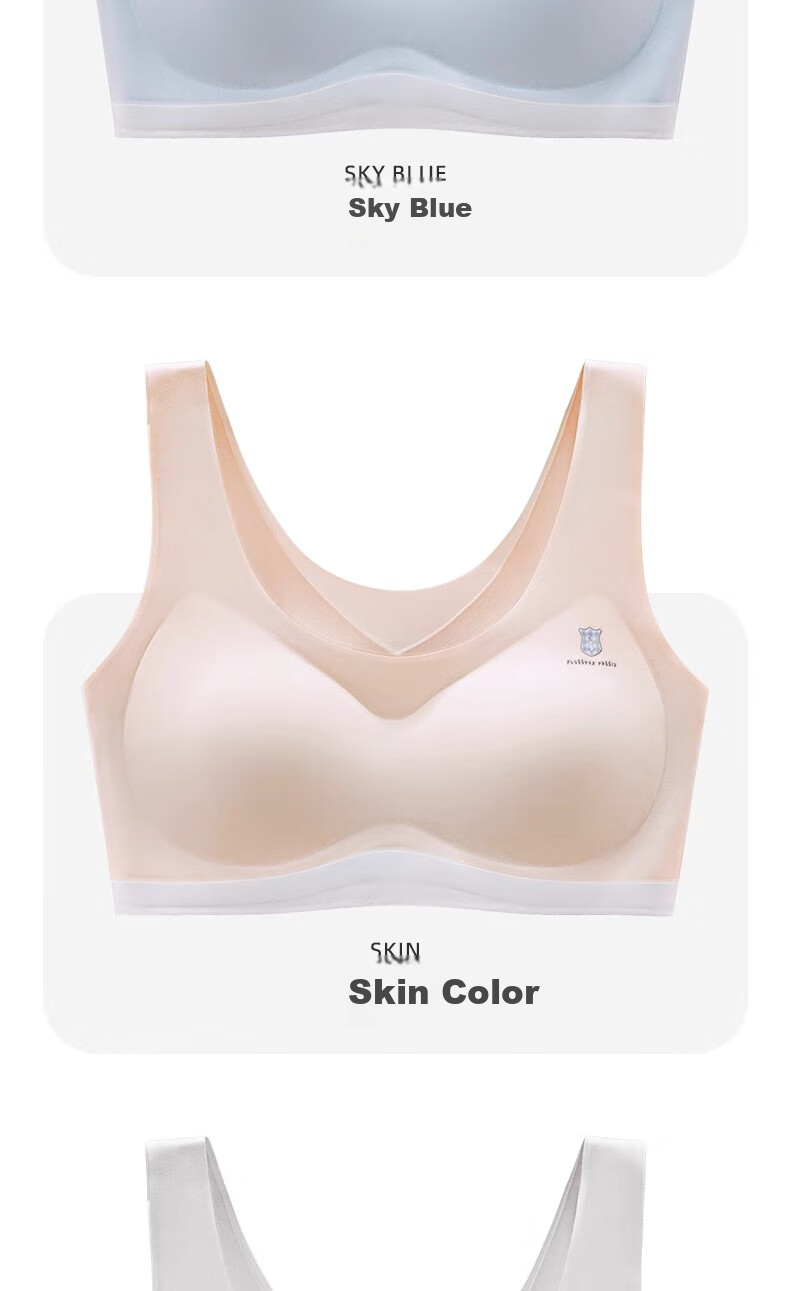 MiiOW 2-Pack Girls' Underwear Bra, for Middle And High School Second Stage Puberty Development, Seamless Sports Anti-Shock Girls' Vest 13