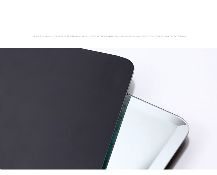 Huakai Star Bathroom Mirror Frameless Wall-Mounted Dressing Mirror with Rounded Beveled Edges 60x80cm 6