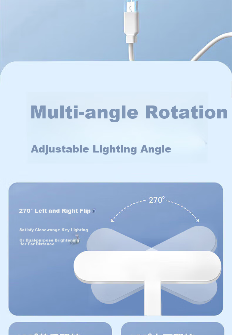 Jingqian Desk Lamp with Eye Protection, Full Spectrum Reading Light for Children And Students, Rechargeable Lamp for Study And Writing, Suitable for Dormitory And Desk Use 21