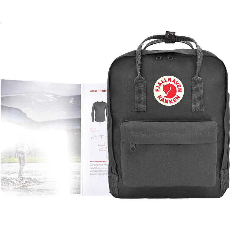 Рюкзак FJALLRAVEN Kanken, большой вместимости, для мужчин и женщин, школьная сумка 23510-046, Супер серый, 16 л, подарок на День Святого Валентина