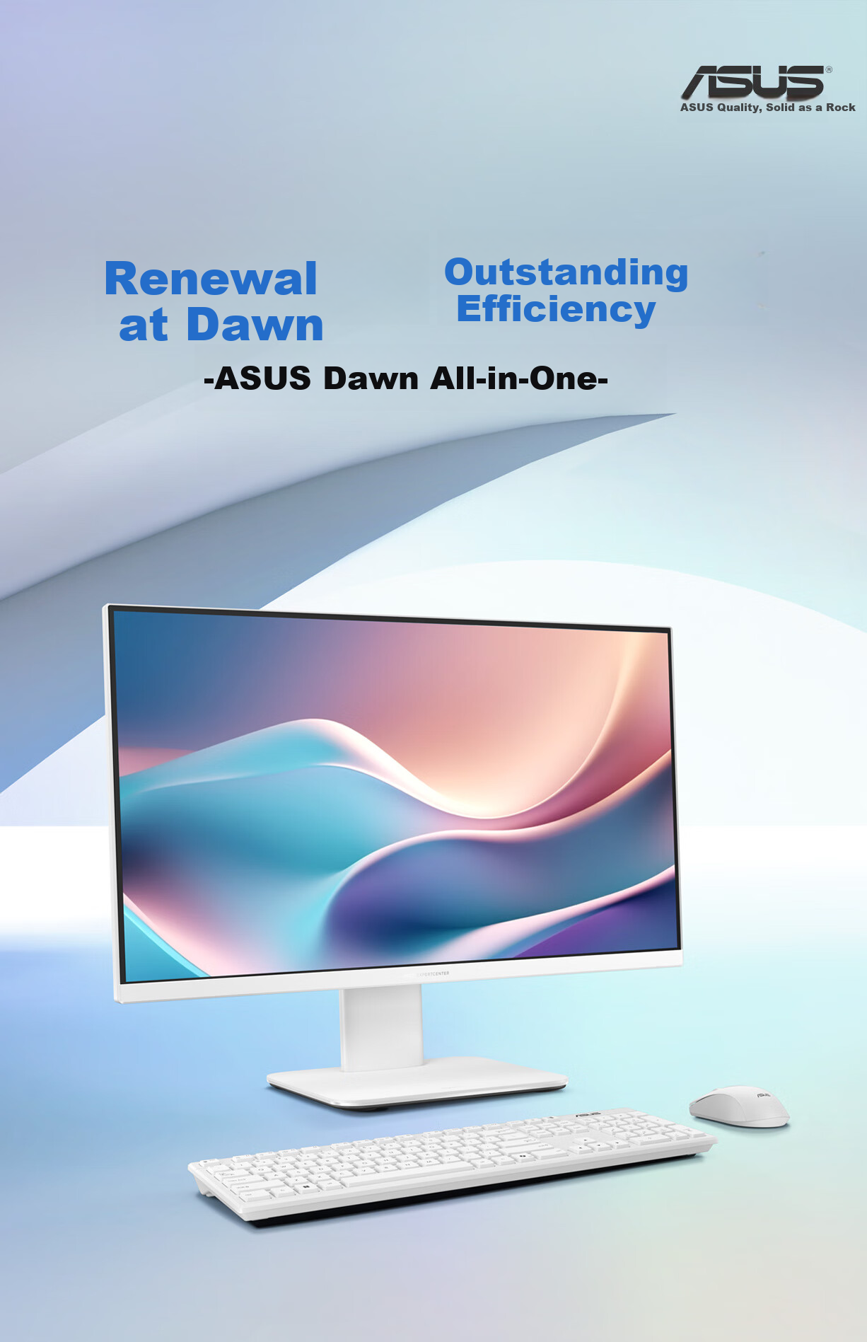 ASUS Dawn All-in-One PC 27-inch High Refresh Rate (Core i5-210H, 16GB DDR5, 1TB SSD, Wireless Keyboard and Mouse, White) 1
