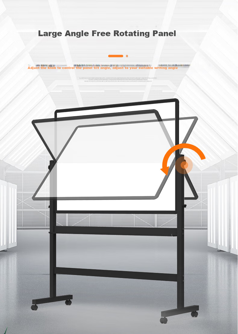 Bibiniu H-Shaped Stand Whiteboard 90*180cm, Conference Office Whiteboard Stand, Black Double Bar, Height Adjustable And Flipable, BBNV-D90180 11