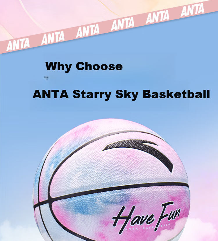 ANTA Basketball Size 7 Professional Competition Standard Indoor And Outdoor Cement Court Basketball for Adults And Teenagers, Men And Women, Gift 3