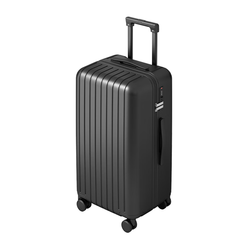 SOO Luggage High-Value Multifunctional Suitcase with Cup Holder, Trolley Case, Travel Suitcase for Men And Women, Password Lock, 24-Inch, Dark Navy Blue