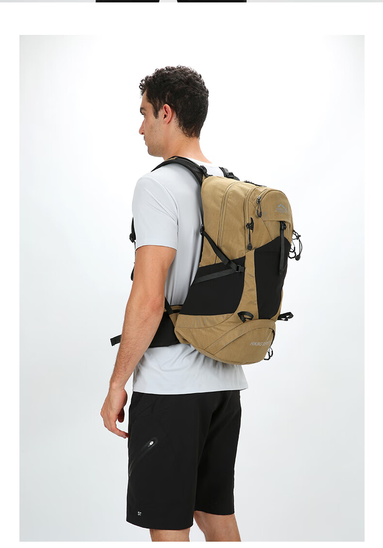 INOXTO Eagle-Style Off-Road Hiking Backpack, 26L Large Capacity, Breathable, Water-Resistant Shoe Compartment, Outdoor Backpack, 8107 Black 8