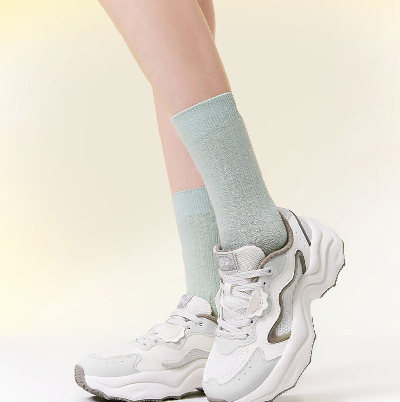 361° Women's Sports Shoes, Dumpling Shoes, Autumn Mesh Breathable Retro Thick-Soled Heightening Casual Dad Shoes, 682536773-1 11