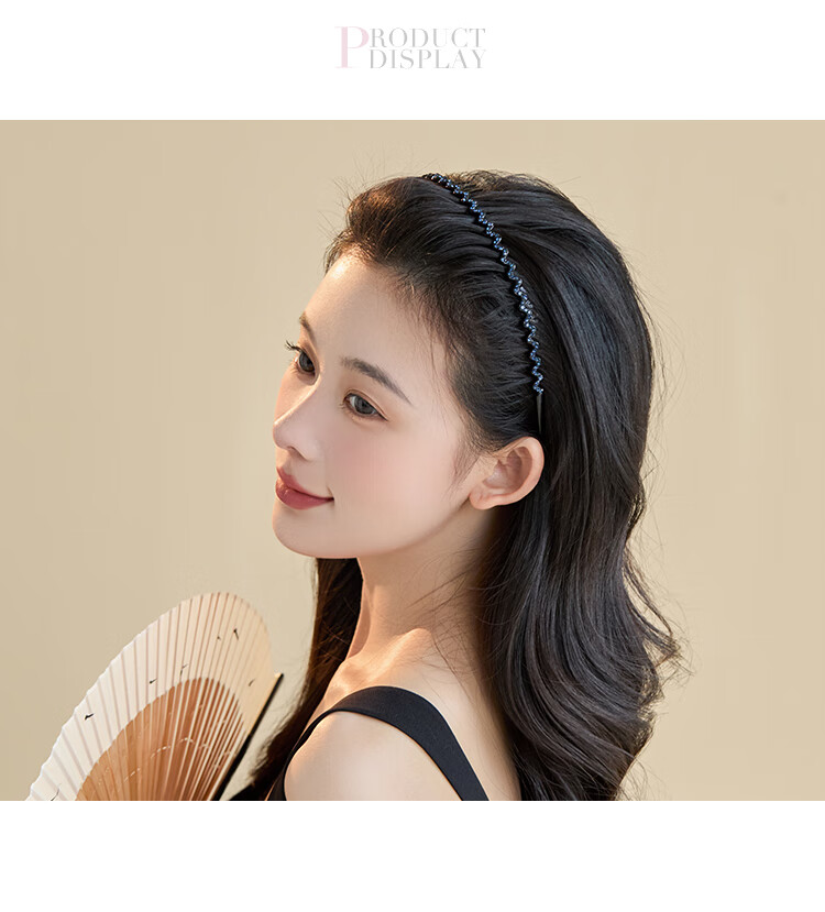 CHIMERA Elegant Rhinestone Headband, Simple Long-Toothed Wavy Hair Clip for Face Washing And Styling, Mid-Autumn Festival Gift 18