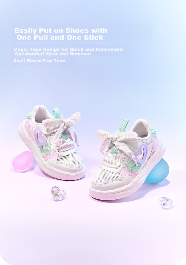 BALABALA Children's Shoes, Kids' Sneakers, Breathable Mesh Shoes, Girls' Shoes, Hollow Design, Summer 2025, Sweet And Trendy, 208225141001 4