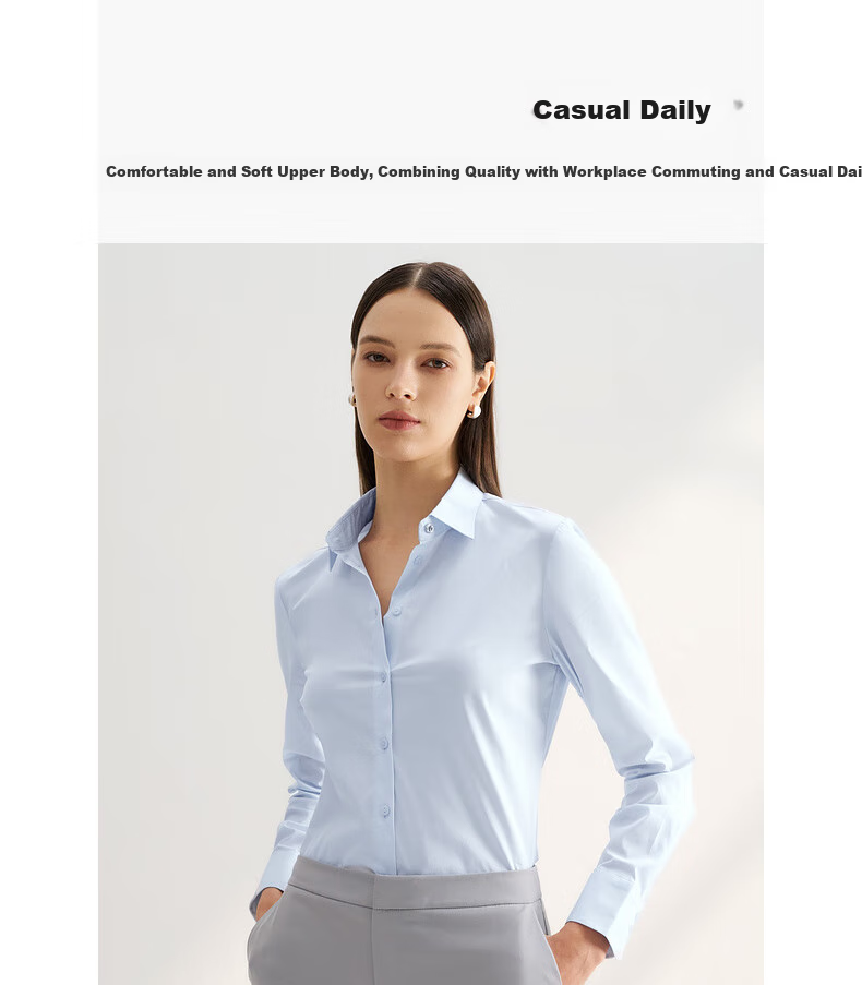 G2000 [Soft And Comfortable] Women's Autumn And Winter Clothing, Same Style As in Shopping Malls, Cotton Skin-Friendly Business Commute Comfortable Long-Sleeve Shirt 2