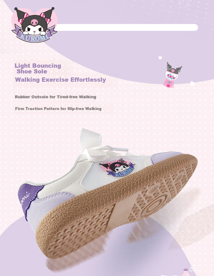BALABALA Children's Shoes, Girls' Skateboard Shoes, German Training Shoes, Summer 2025 Breathable Footwear [Kuromi IP], 208225141034 4