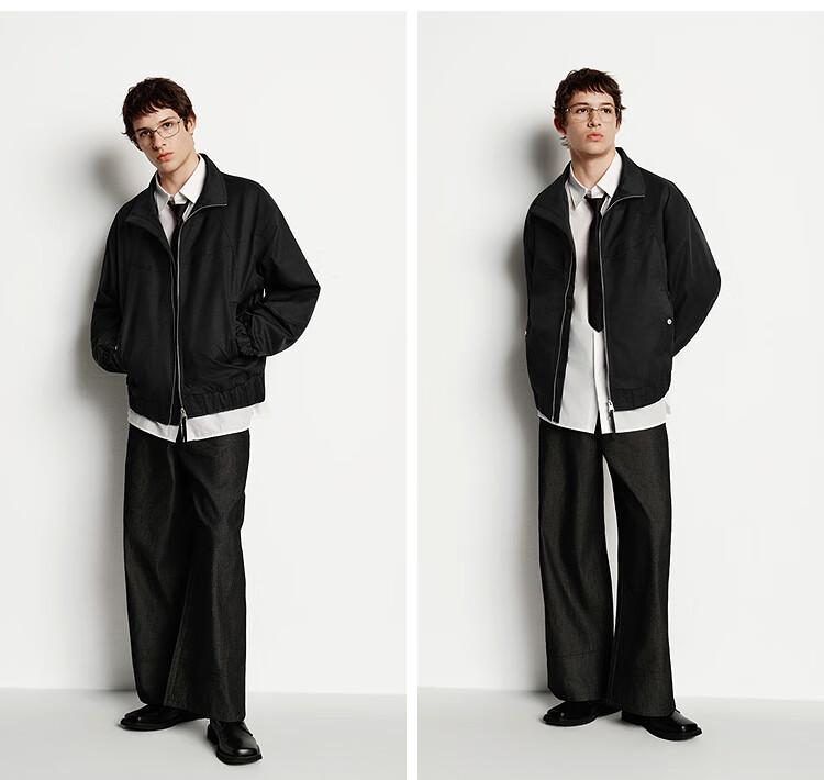 Semir Men's Loose Fit Stand Collar Jacket Youth Textured 2025 Autumn Winter Fashion Simple Top 109725108114 5