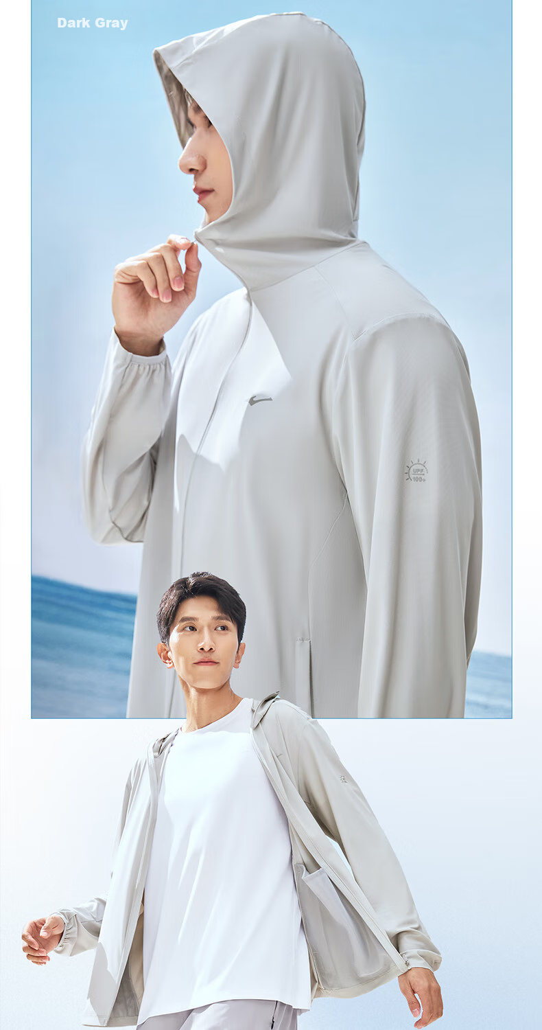 Erke Men's Summer Sun Protection Jacket Hooded Ice Cooling Moisture-Wicking Quick-Dry UPF100+ 12