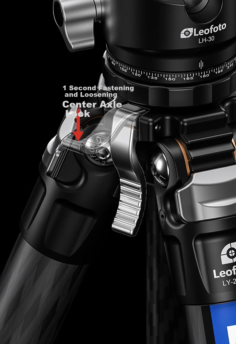 Leofoto Tripod, Hydrogen Series Professional Portable Carbon Fiber DSLR Camera Photography And Videography Tripod with Center Column, Compact Tripod LY-284C (Single Tripod) 11