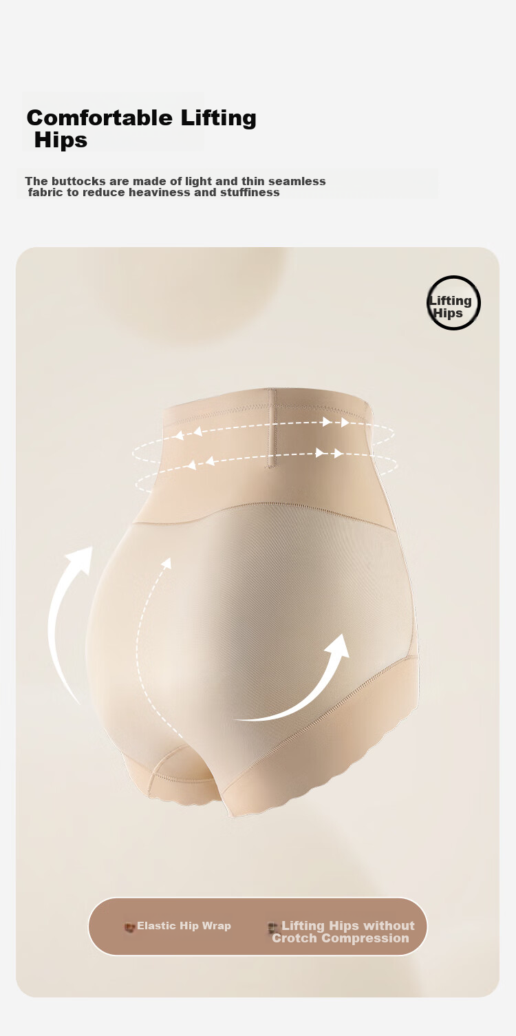 Moonbadi Women's Slimming Shapewear Shorts, Invisible Tummy Control High-Waist Lightweight Breathable Butt-Lifting Triangle Panties 6