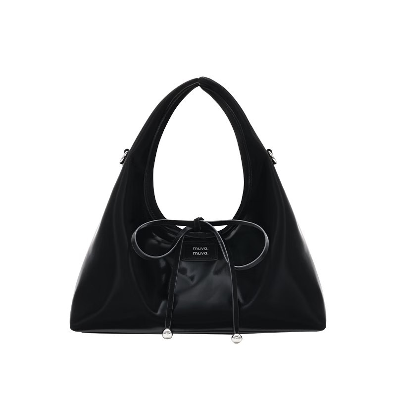 MUVA Song Yanfei Same Style Triangle Onigiri Handbag, Shoulder Crossbody Bag for Women, Small Tote Bag Gift, Night Sky Black