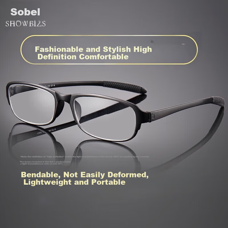 SHOWBIZS Anti-Blue Light Reading Glasses, TR Frame for Middle-Aged And Elderly, Presbyopic Glasses 1305