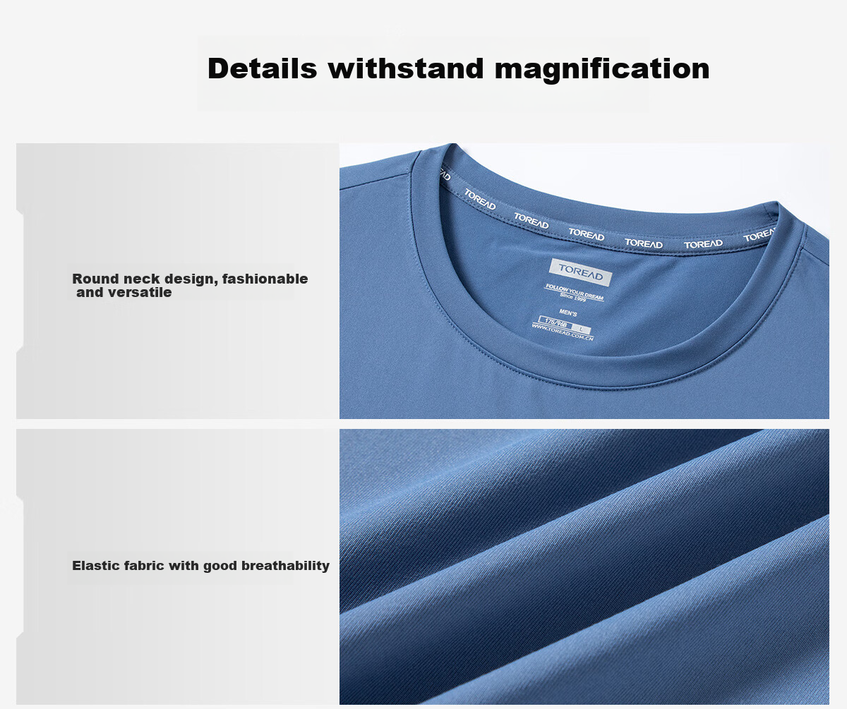 TOREAD Quick-Dry Men's T-Shirt Spring Summer Outdoor Functional Sweat-Wicking Breathable Short Sleeve Top TAJJCN81829 14