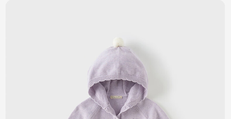 DAVE & BELLA Children's Sweater Cardigan, Girls' Knitted Top, Baby Girl Hooded Cardigan, Autumn Wear 14