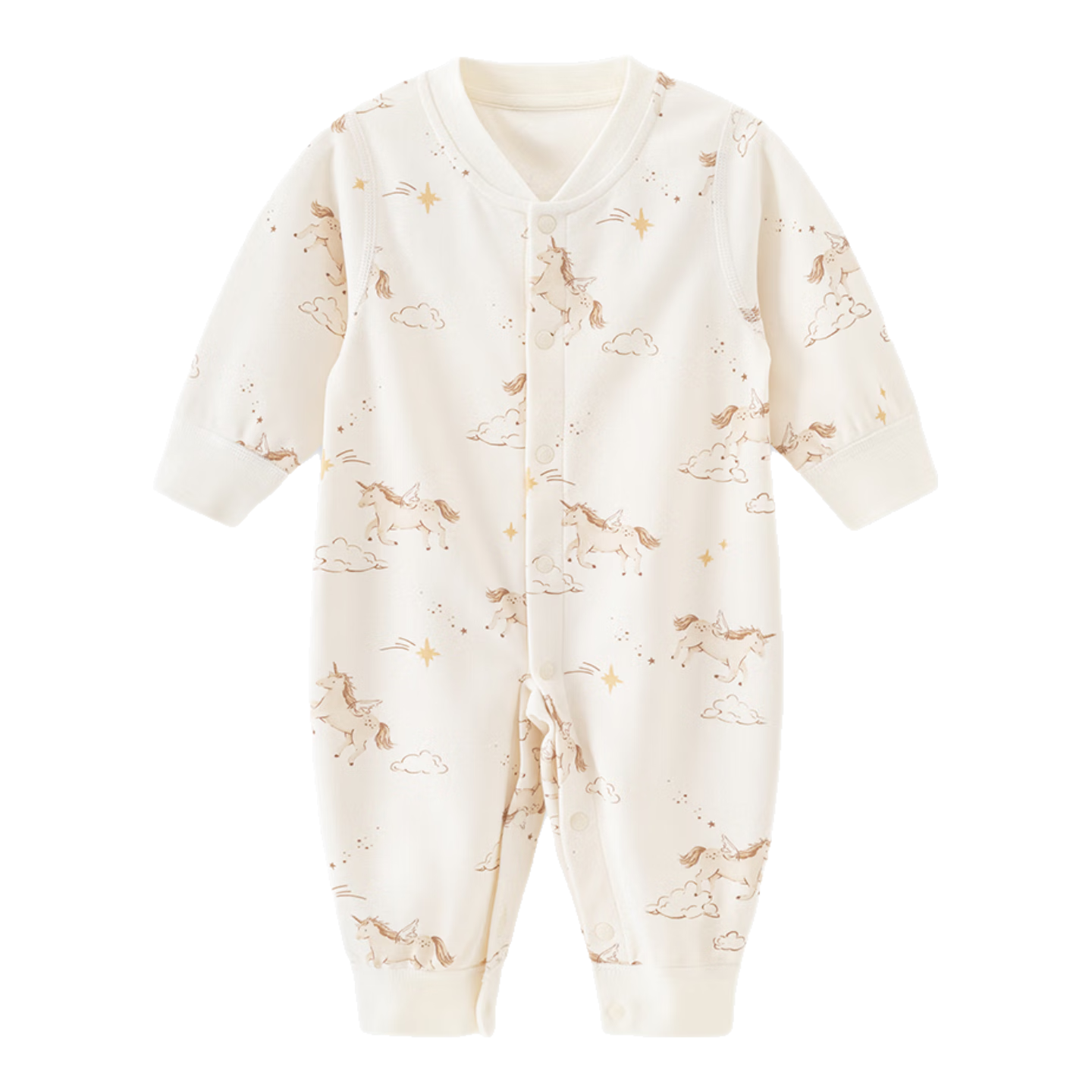 Guaiqixiong Ma Nian Infant And Toddler Clothes, Boys And Girls Long-Sleeve Bodysuit, Spring And Autumn Pure Cotton Pajamas, Home Romper, Crawling Suit