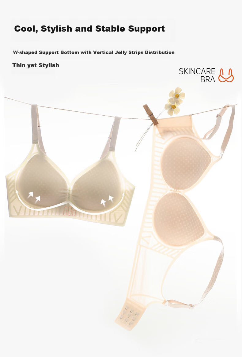 Miyou 7A Antibacterial Seamless Women's Underwear, Soft And Skin-Friendly Bra, Thin Summer Style, Breathable Push-Up Brassiere 3