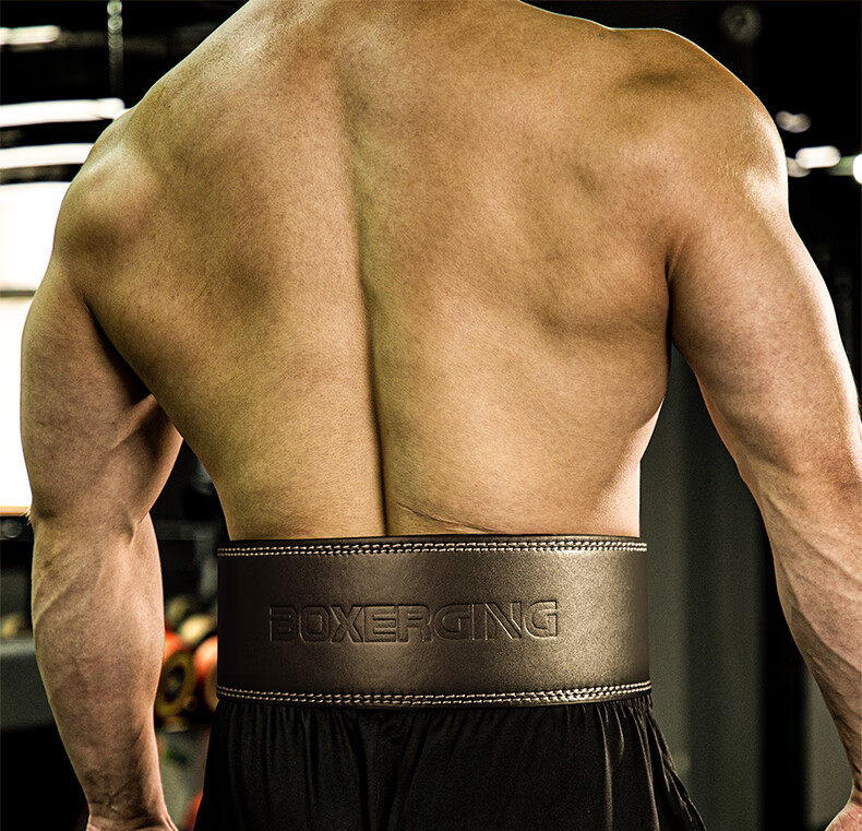 GINGPAI SPORT Professional Powerlifting Gym Belt Quick Release Squat Deadlift Leather Lever Weightlifting Support Gray M 1