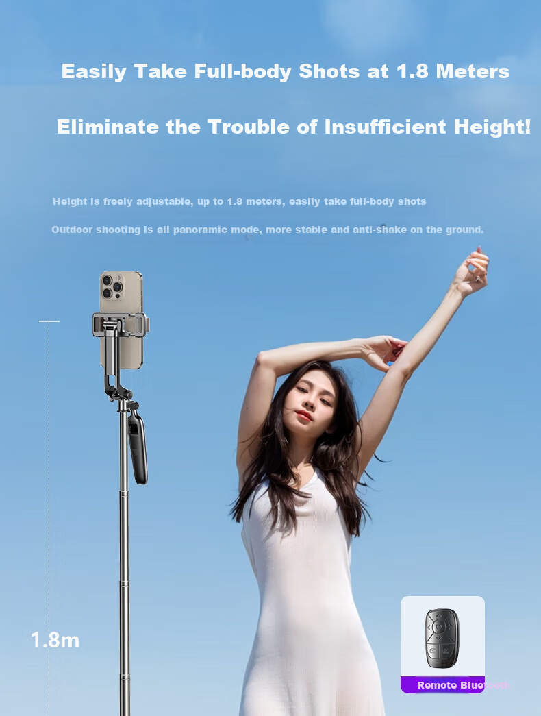 Lisen [Over 100,000 Sold] Selfie Stick Phone Stand, Floor-Standing, 360-Degree Rotation, Anti-Shake Automatic Tripod, Live Streaming And Photography Tool, Concert Shooting Gadget, New Model for 2026 8
