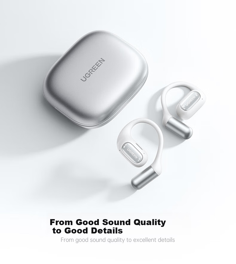 UGREEN HiTune S7 Air [Major Upgrade] Bluetooth Earphones, In-Ear Bone Conduction Open-Style Sports Running Translation Headphones, Compatible with Apple Huawei Xiaomi Black 3