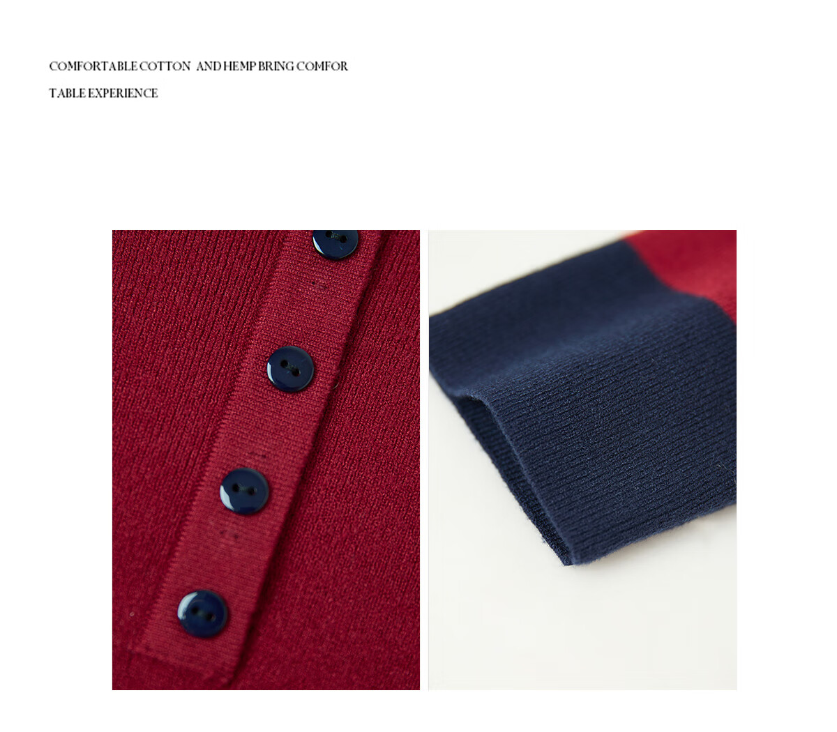 Chushen Spring Autumn Women's Knitwear Fashion Color-Block Round Neck Sweater Base Shirt S53Z030 8