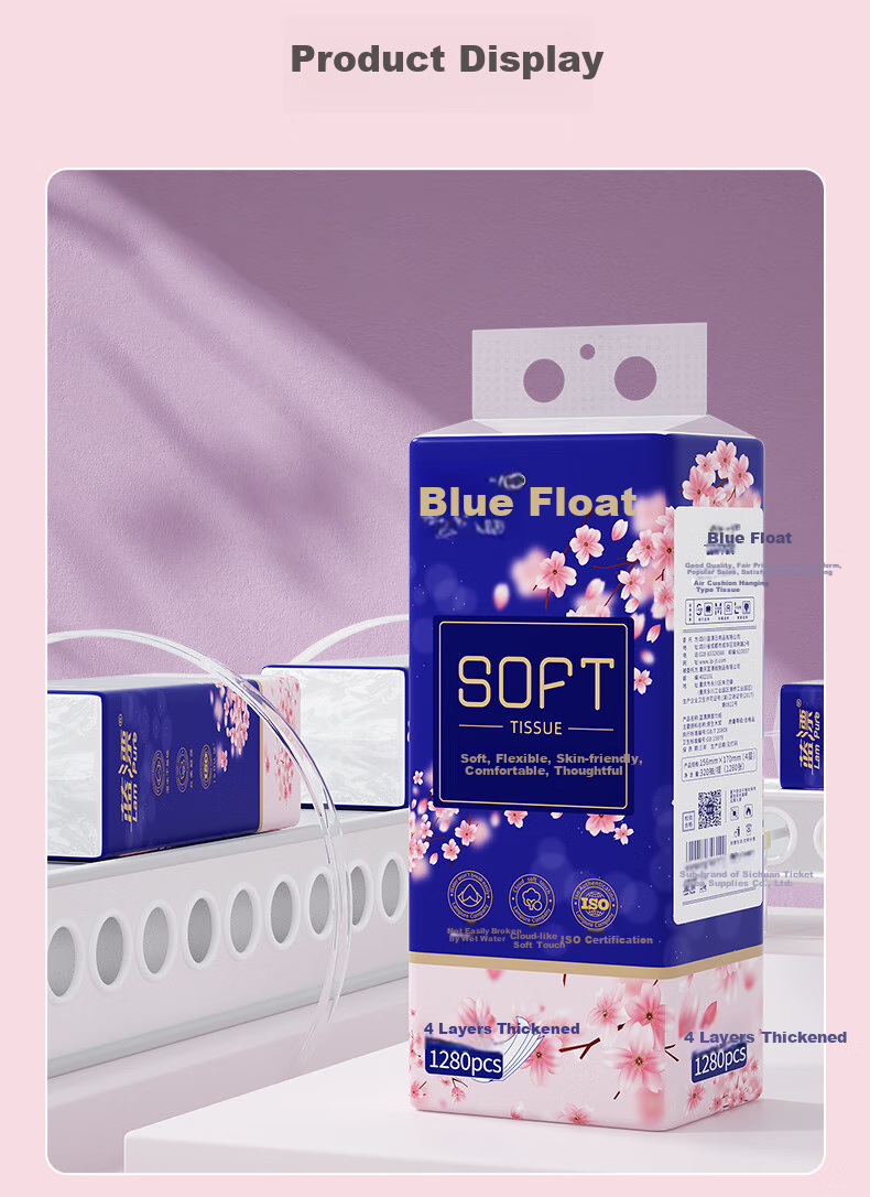 Lam Pure Hanging Tissue Paper, 4-Ply, 320 Sheets*10 Packs, Jacquard Pattern, Thickened Facial Tissues, Household Paper Towels, Napkins, Whole Box 13