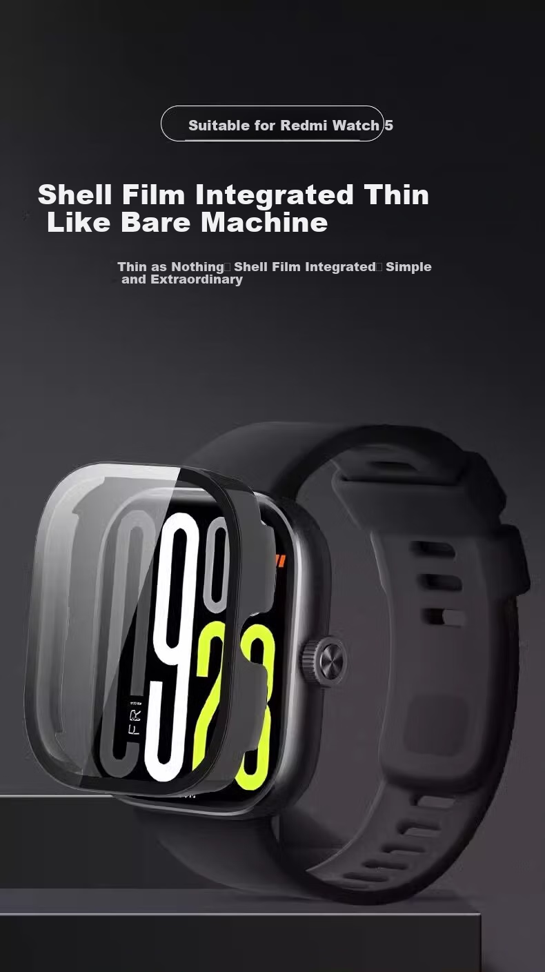 CHENSONG Compatible with Xiaomi Redmi Watch Redmi Watch 5 Tempered Glass Screen Protector, VIVO/iQOO GT2 Case And Screen Protector Combo Protective Cover, Transparent 2