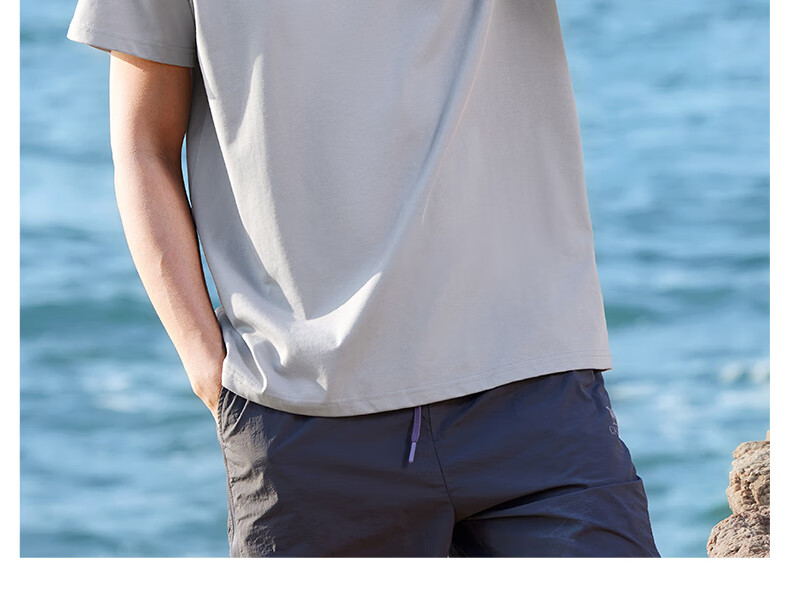 MiiOW Men's Vest 100% Cotton 3 Anti-Black Technology Spring Autumn Short Sleeve Solid Color Cooling Base Shirt 31
