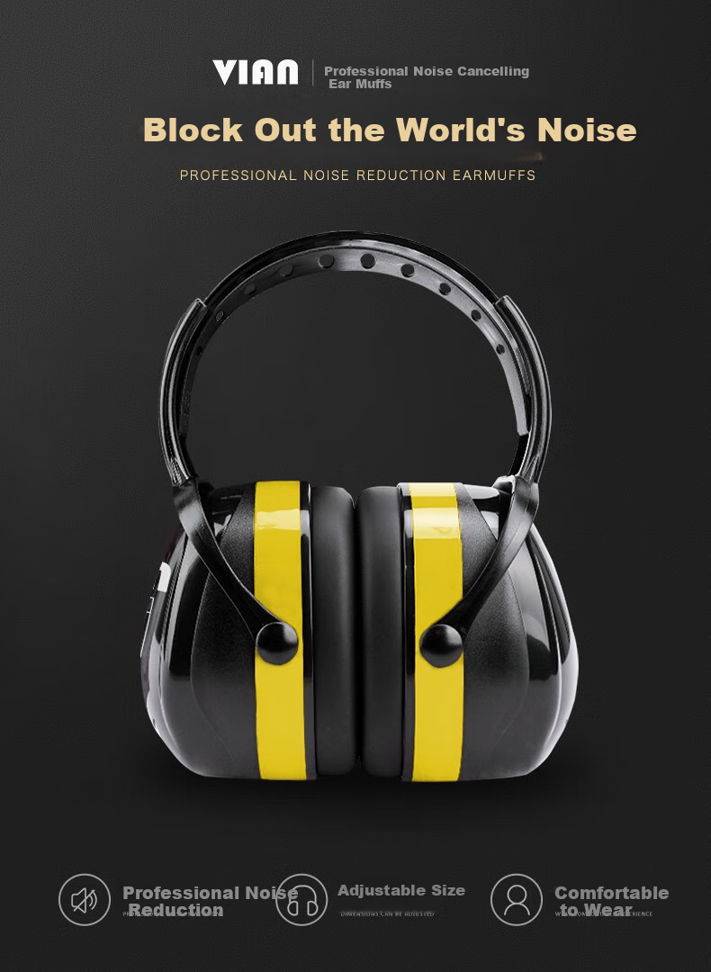 VIAN Soundproof Earplugs Professional Noise Reduction Sleeping Aid Noise Cancellation Industrial Factory Noise Protection Anti-Interference Headphones 10133 Soundproof Earplugs 1
