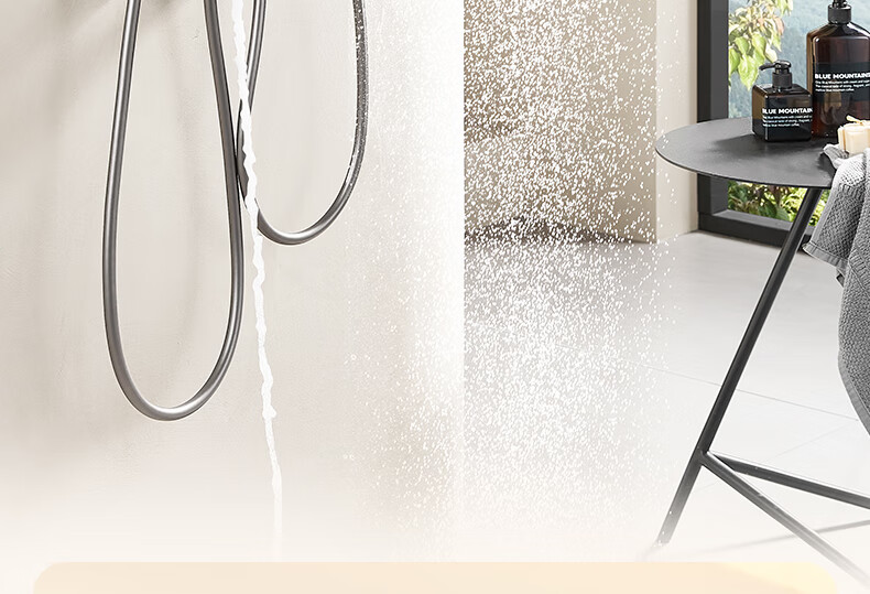 Anhua Bathroom Shower Set Brass Body Pressurized Piano Key Gun Gray Round Tube N4S9048GGW 19