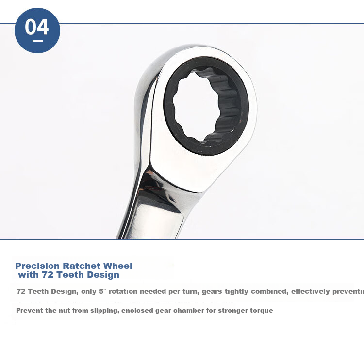 ELECALL Fixed Ratchet Wrench, 24mm Quick-Release Double-Ended Star Wrench, Hardware Tool, Labor-Saving Automatic Wrench 6