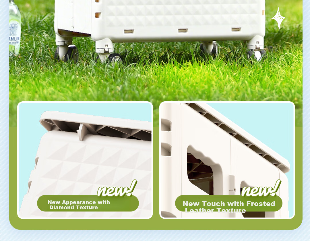 Deli Supermarket Trolley Shopping Cart Hand-Pushed Grocery Cart Camping Pull Rod Luggage Cart Vegetable Cart Folding 75kg 4