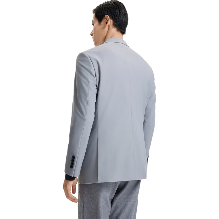 Goldlion [Lamp Core Velvet] 2024 Autumn And Winter Men's Suit, Notched Lapel, Subtle Texture, Slim Fit Business Jacket, Light Gray, Size 54A