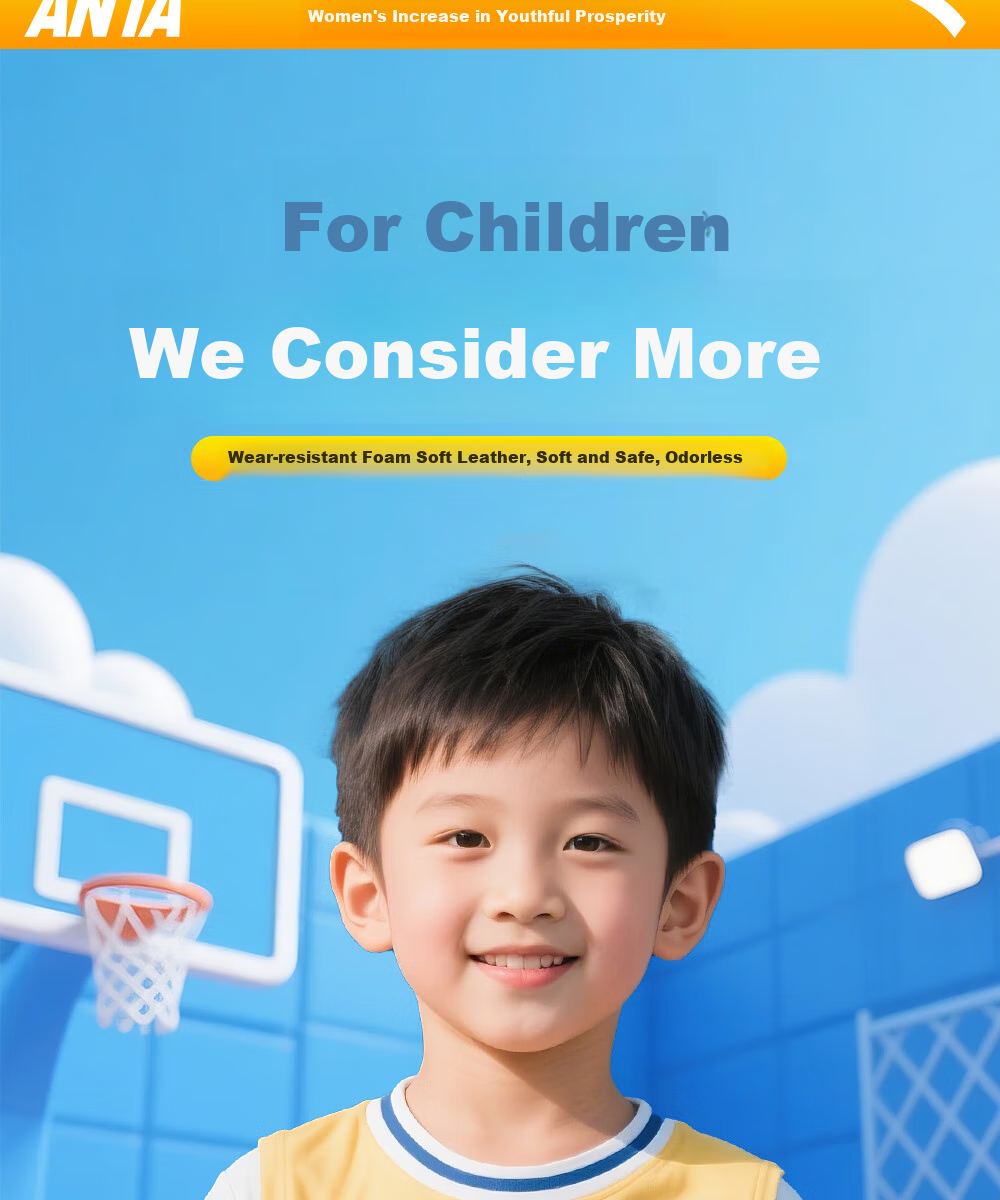 ANTA Basketball, Children's Size 5, for Indoor And Outdoor Use, Durable, Suitable for Cement Courts, Elementary School Students, Teenagers, Outdoor Rubber, Size 5 5