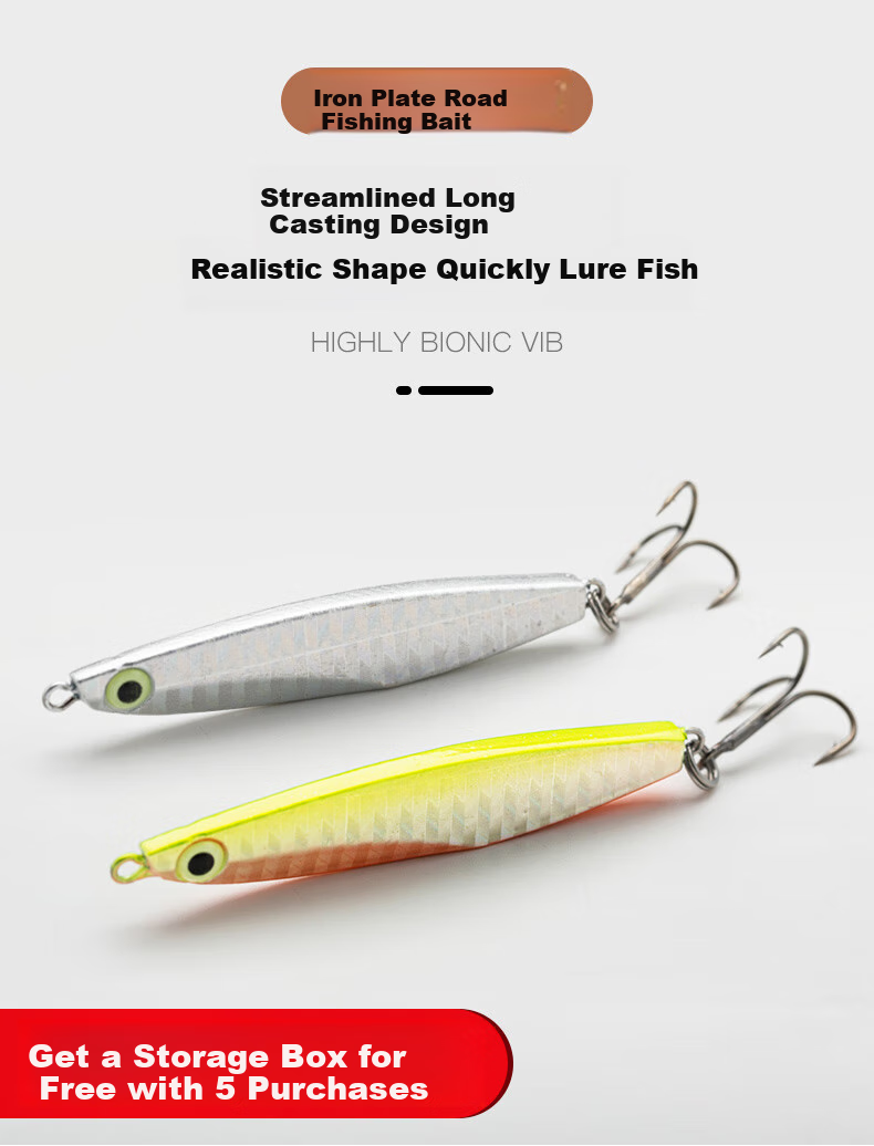 Wei Lianmeng 7g 6-Pack Lead Fish Iron Plate Long-Distance Casting Iron Plate Lure Full-Swimming Layer Lure Imitation Flash Fish Bait Fishing Tackle 1