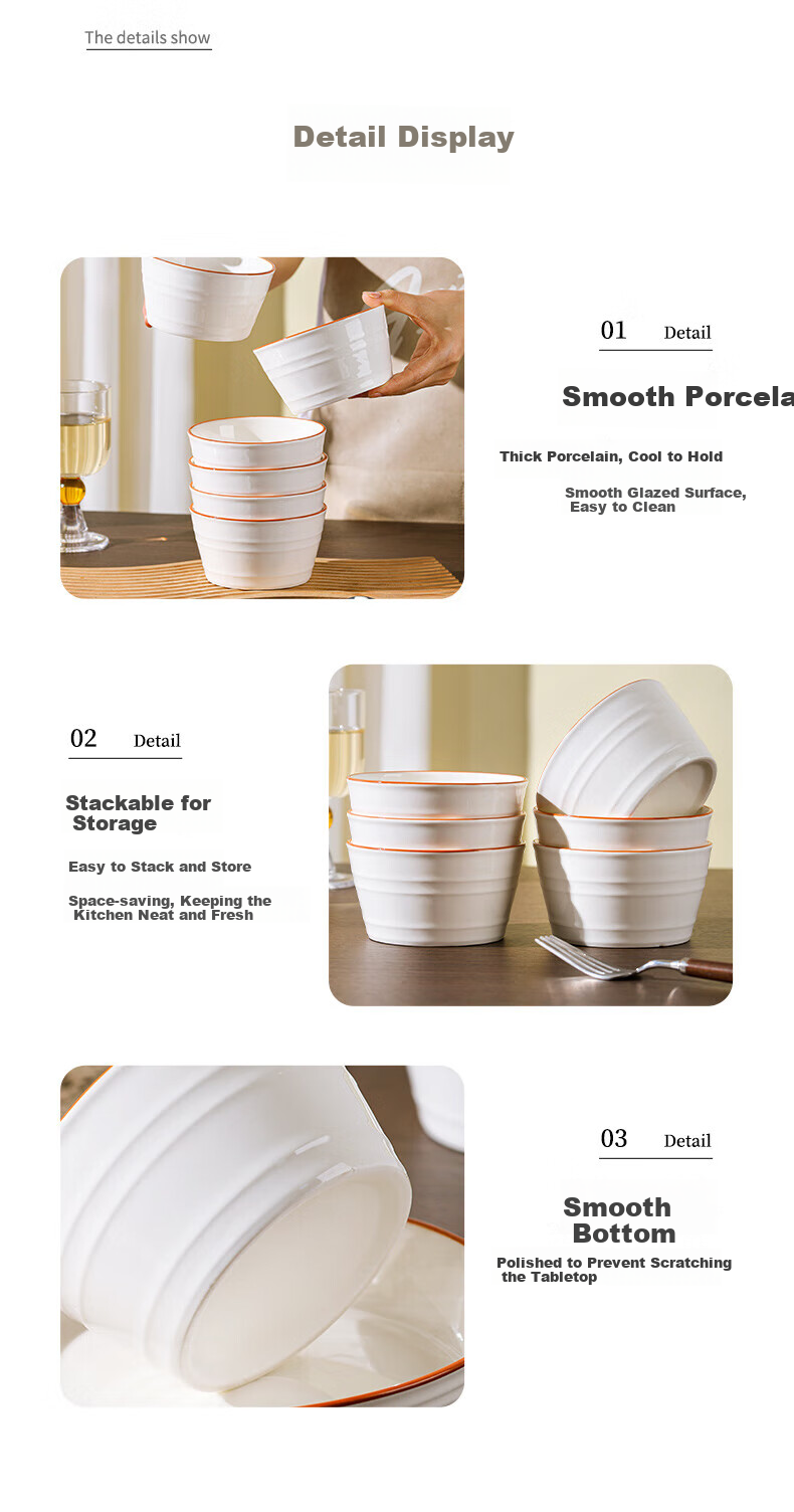 Chuanqi Simple Ceramic Bowl And Chopsticks Tableware Set for Home, 10-Piece Complete Set of Bowls, Plates And Dishes, Stylish Living 9
