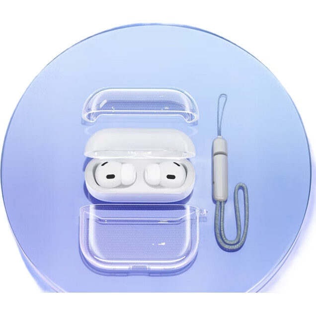 Защитный чехол PISEN для AirPods 3, прозрачный, противоударный, с ремешком