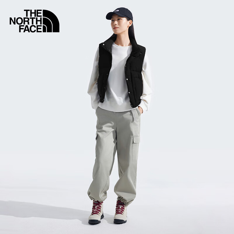 The North Face Women's down Vest, Warm And Water-Repellent, Outdoor Hiking, Model 83UZ, Black/JK3, Size S