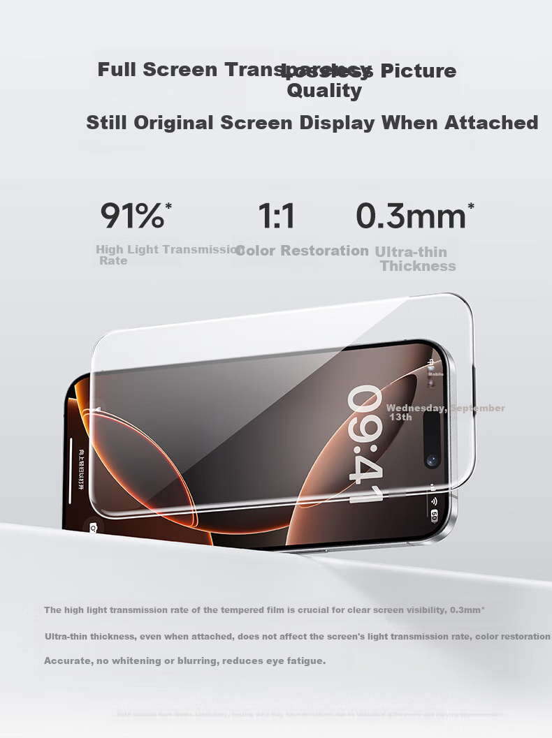 Benks Tempered Glass Screen Protector for Apple IPhone 16 Pro, Zero-Feel Anti-Dust Anti-Drop Anti-Fingerprint Ultra-Thin Phone Film, HD Clear 2-Pack 4