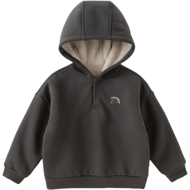 DAVE & BELLA Girls Fleece Hoodie Autumn Winter Boys Jacket Kids Pullover Hooded Sweatshirt