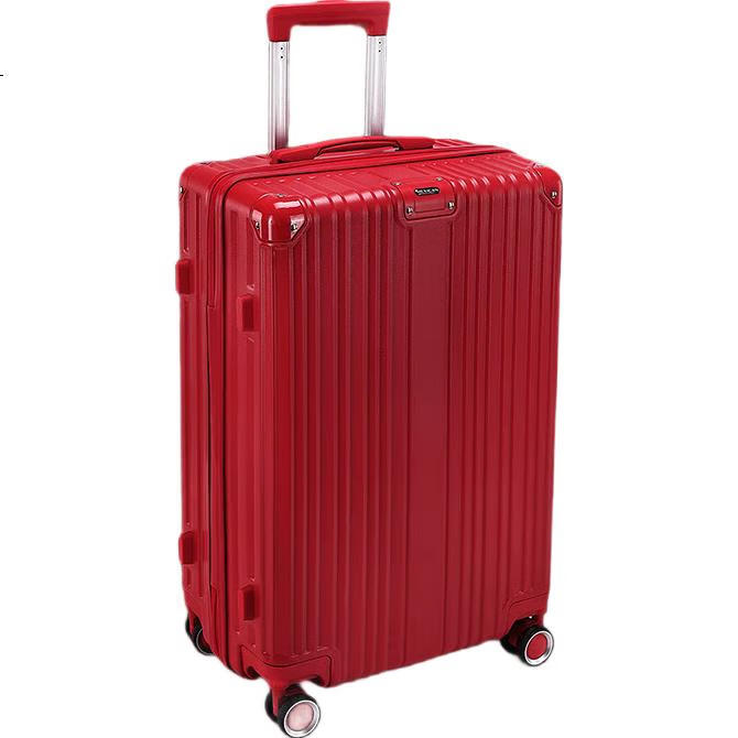 Чемодан MEXICAN Luggage 20-дюймовый, маленький, для мужчин и женщин, для свадебного приданого, с кодовым замком, кожаный, ручная кладь, красный