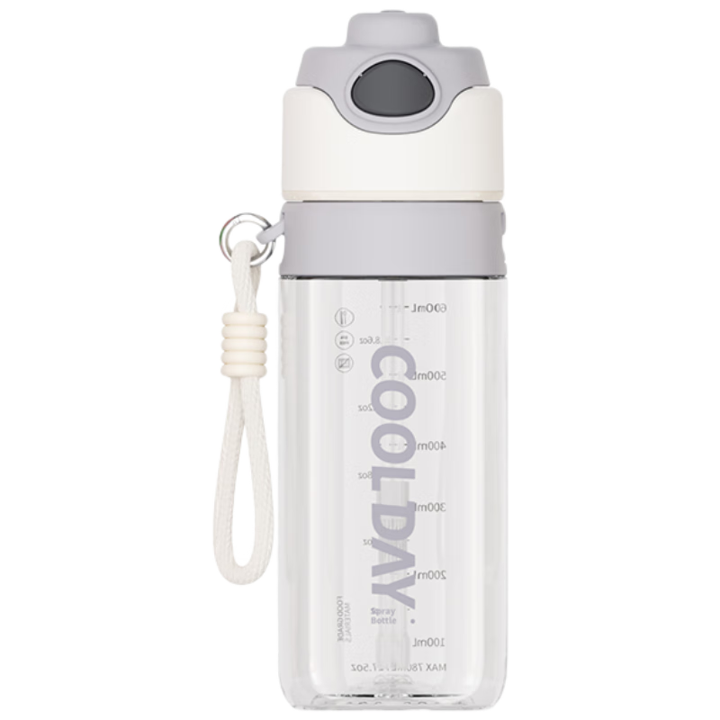 Fuquan Spray Water Cup for Children And Middle School Students, Specialized Sports Water Bottle for School Use, Summer Edition with Scale And Straw