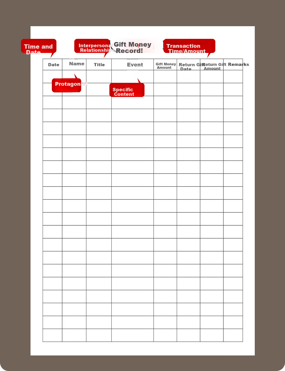 Faramon Wedding Gift Money Accounting Book, Marriage Ceremony Gift Registry, Cash Gift Record Book, Leather Gift Money Registry Book, Guest Gift List Notebook, B5-Personal Gift Money Ledger 5