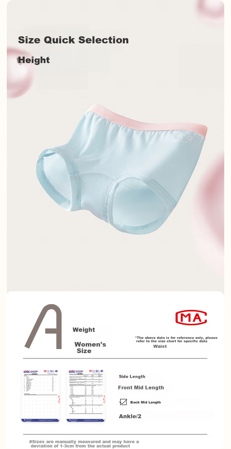BALABALA Cotton A-Class Children's Boxer Briefs Girls Skin-Friendly 3-Pack [Peppa Pig IP] 208925170001 6