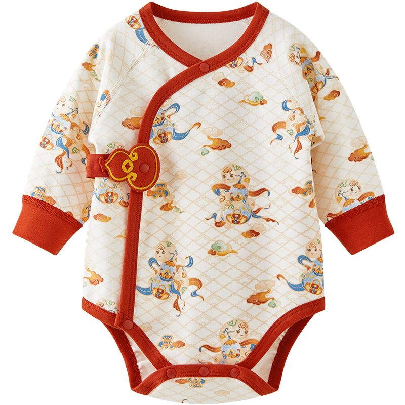 Wismorni Snake Year Newborn Baby Romper Spring Autumn Full Moon Baby Jumpsuit First Birthday Hundred Days Outfit